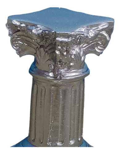 Suporte De Castiçal Com Coluna Romana Resinada Decoração