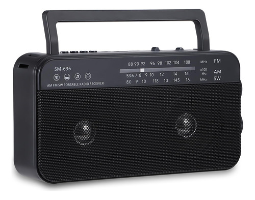 Semier Radio Portatil De Onda Corta Am Fm Con Altavoz Blueto