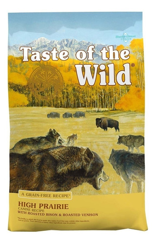 Alimento Taste of the Wild High Prairie Canine para perro adulto todos los tamaños sabor bisonte asado y venado asado en bolsa de 5lb