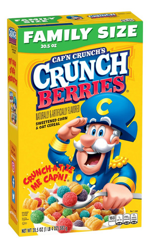 Cap'n Crunch's Berries, Cereal, 20.5 Oz Box