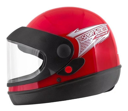 Capacete Fechado Pro Tork Sport Moto Unissex Cor Vermelho Tamanho do capacete 58