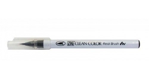 Marcador Kuretake Clean Color Real Brush Negro Acuarelable