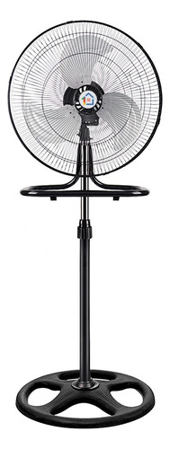 Ventilador 2pz 18 Pie Pedestal Pared 3 En 1 Metal 3 Aspas 45.72 Cm 60hz Negro Plateado Metal 3