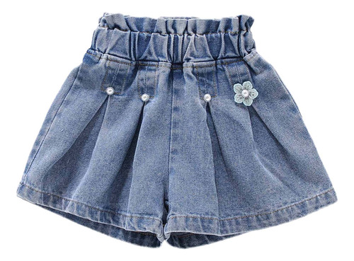 Denim M Big Girls De Verano, Cintura Elástica Y Brillante, P