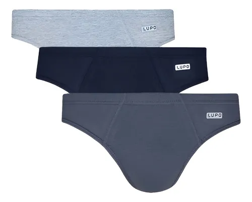 Cueca Masculina Lupo Slip - Kit C/6 (515)