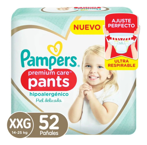 Pañales Pampers Premium Care Pants  XXG en pack de 104 x 52 unidades