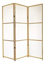 Comprar Biombo Plegable Separador Ambiente 3 Hojas Natural Backlight