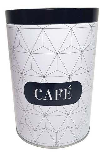 Imagem 2 de 3 de Kit 2 Latas Porta Condimentos Café Açúcar Branco Pequeno