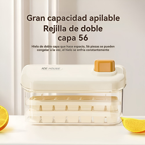 Bandeja Para Cubitos De Hielo Caja Doble Capa Con Tapa, Pala