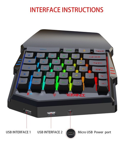 Teclado K99 Bluetooth 4.2 Juego Movil Trono Mouse Set