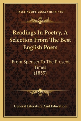 Libro Readings In Poetry, A Selection From The Best Engli...