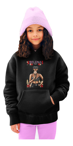 Sudarera Negra Estilo Coreano Selena Q. Infantil Retro