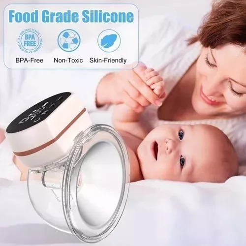Extractor De Leche Eléctrico Portátil Invisible Electric Manos Libres 3 Modos 9 Niveles Rosa Hewo