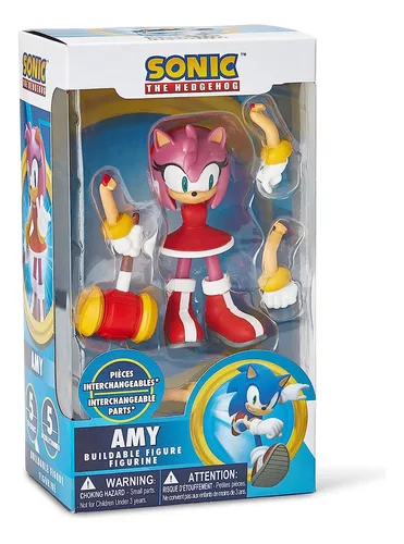 Amy Rose Sonic Filme Game Blocos Montar