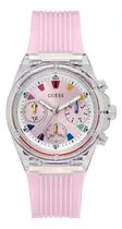 Comprar Reloj De Pulsera Para Mujer Marca Guess Correa Pink Bisel Rosa Fondo Rosa