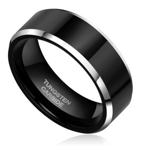 Anillo Moda Tungsteno Carbide Aro Hipoalergenico Talla 6.5