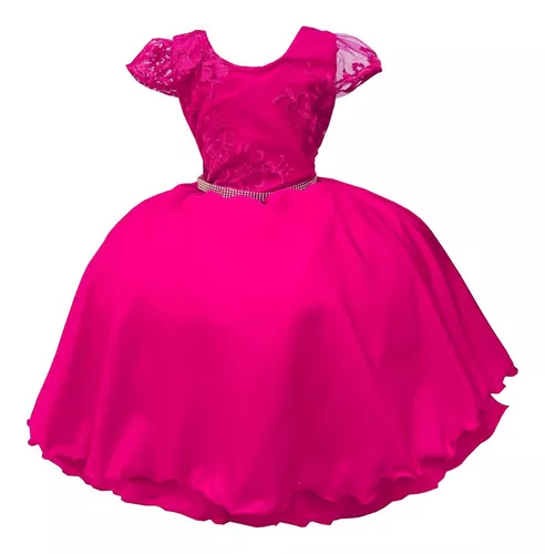 Vestido Fantasia Princesa Cinderela Menina Festa Dama Com Kit Coroa Luva  Varinha