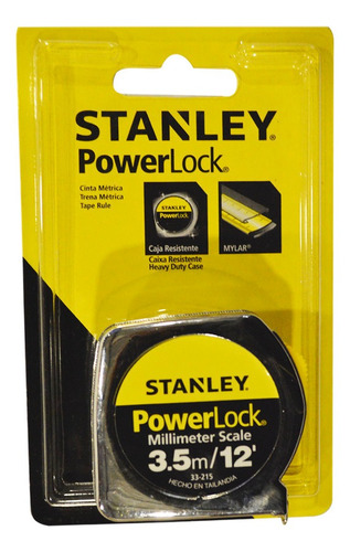 Cinta Métrica Powerlock 3.5m / 12 Pies Stanley 33-215