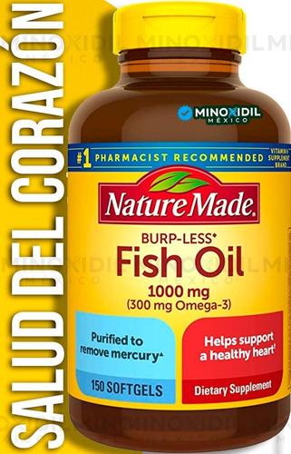 Fish Oil 1000 Mg Nature Made 150 Capsulas Blandas
