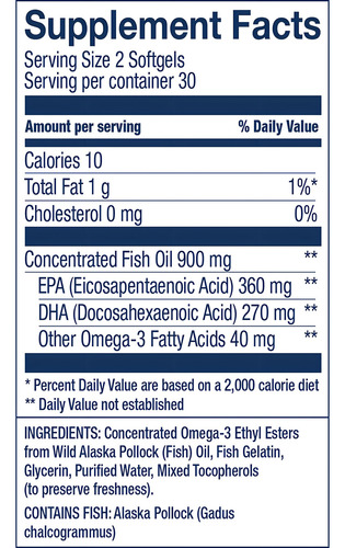 Wileys Finest Wild Alaskan Omega 3 Dha Epa 60 Caps Minis Sabor Sin Sabor