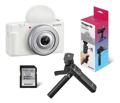 Sony Zv-1f Camara Vlogging Blanco Accvc1 Kit Accesorio Para