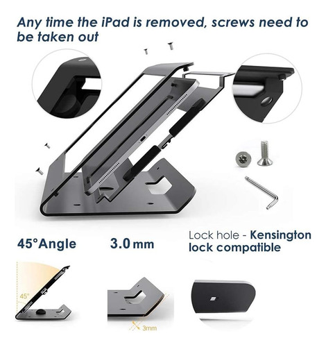 Beelta Tablet Kiosk Pos Stand Para iPad 7, 8, 9ª Generación