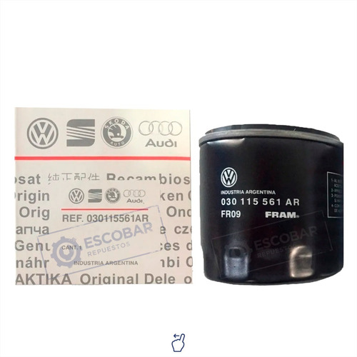 Imagen 1 de 9 de Filtro De Aceite Gol Trend Vw Original 030 115 561 Ar