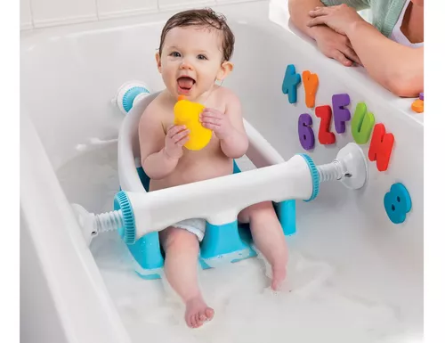 BebemundoRD - Esta bañera Ok Baby es apta para para colocar dentro de una  bañera para adulto para poder bañar al bebe de forma cómoda. Cuenta con un  asiento ergonómico de goma