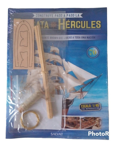 Fascículo + Pieza P/armar La Fragata Hércules N° 70. Nuevo