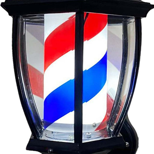 Poste De Barbero, Iluminación Giratoria, Impermeable,