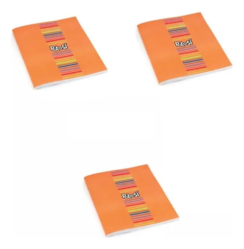 Cuaderno Escolar 24 Hjs Cuadriculado Tapa Flexible X3  Unid