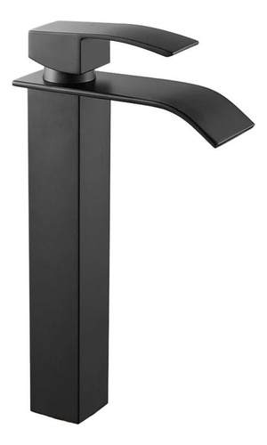 Torneira Lavabo Cascata Alta Preta 32cm Icas Shop