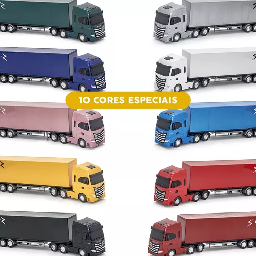 Caminhão Miniatura Iveco Carreta Baú S-way Lançamento