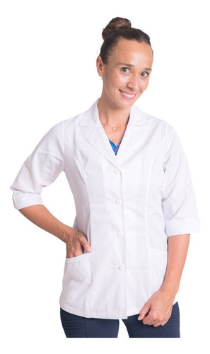 Delantal Médico Clínico Corto Mujer Uniforme Mumma