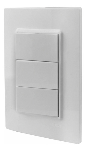 Kit Placa E Espelho 4x2 + 3 Interruptores Paralelos Vivaz