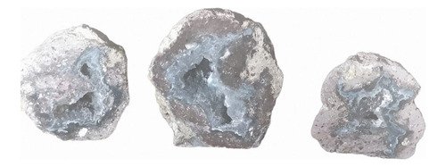 2 Geodas Cuarzo Blanco Pulido Mínimo De 195 Gr, Y De 6×6 Cm