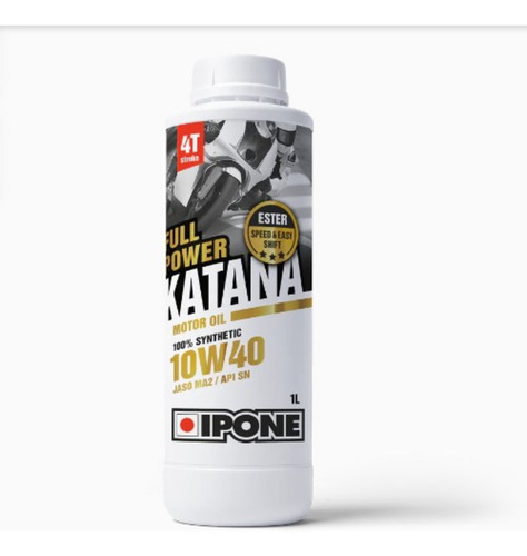 Aceite Moto 4t Katana 10w40 100% Sintetico Ipone 1l
