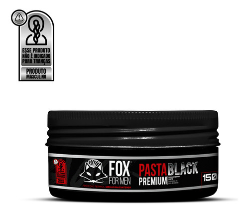 Pasta Modeladora Efeito Cabelo Black 150g - Fox For Men