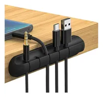 Comprar Pack De 2 Organizador De Cables Para Escritorio Con Adhesivo
