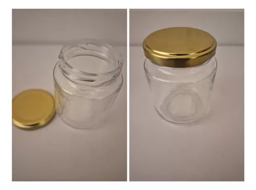 POTE JAR VIDRIO 240ML TRAS/ TAPA ORO - Bolten