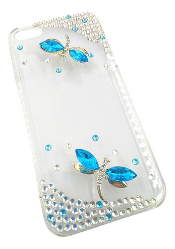 Carcasa Para iPhone 5s Transparente Diseño Libelula