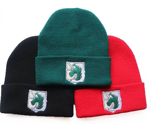 Gorro Beanie Attack On Titan Militar Color A Elegir Unitalla