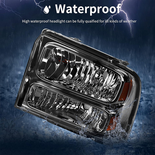 Conjunto De Faros Delanteros Compatible Con Ford F250 F350 F