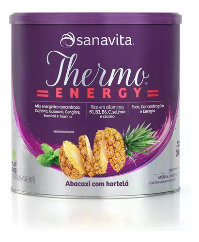 Suplemento Sanavita Thermo Energy Abacaxi C/ Hortelã De 300g