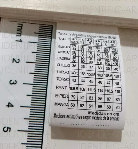 500 Etiquetas Tela Saten Composicion Lavado Talle Marca