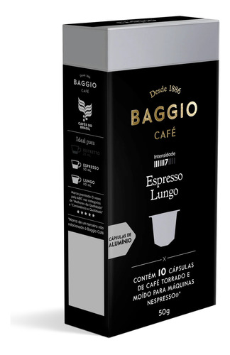 Capsulas Nespresso Café Baggio Espresso Lungo
