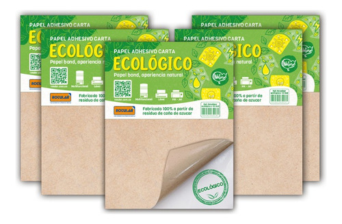 Adhesivo Ecológico Carta X 5 Paquetes