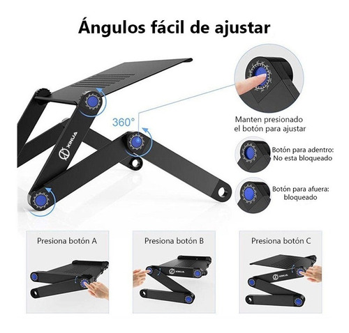 Mesa Soporte Xinua Aluminio Notebook Plegable Regulable