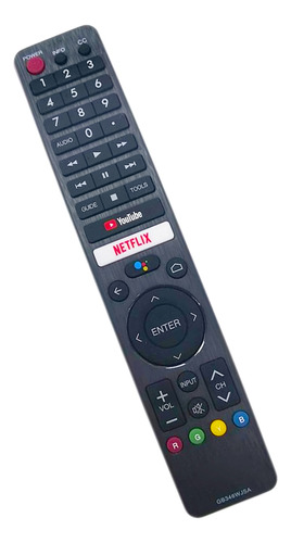 Control Generico Compatible Sharp Aquos Smart Lcd Led Tv Con Youtube Netflix Baterias Negro
