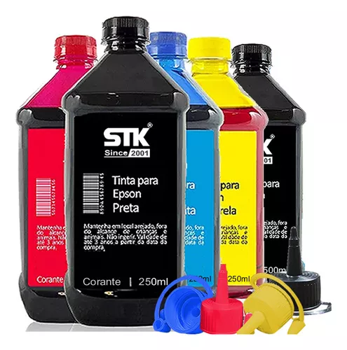 Kit 500ml Tinta Compatível Impressora Epson L395 L3110 L3150 | Parcelamento  sem juros